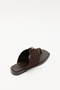 Slippers 2607 - Bitter Brown Suede Women's Slippers with Lace Detail on the Toe - 3