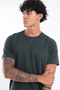 Modal Interlock Fabric Minimal Logo Crew Neck Men's Sports T-Shirt - 4