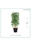 Dark Green Artificial Bamboo Tree with Cylindrical Plastic Pot - 4