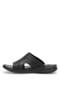 Elit 26Ysled5072C Men's Genuine Leather Flat Slippers Black - 4