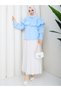 Women's Hijab Ruffled Flounce Detailed Long Sleeve Shirt Blouse - 3