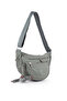 Krinkıl / Klinkır Waterproof Lightweight Multi-Compartment Half Moon/Crescent Crossbody Shoulder Bag Gray 147L