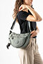 Krinkıl / Klinkır Waterproof Lightweight Multi-Compartment Half Moon/Crescent Crossbody Shoulder Bag Gray 147L - 2