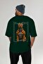 For Dog Lovers 14 Green Oversize T-Shirt with Dog Print on the Back 100% Cotton Unisex Dog Lover Premium Design - 5