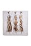 Irwin Hand Painted Canvas Wall Art 80x3x80cm- Gold - 4