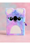 Locked Memory Book with 3D Figures, Plush Daily Memory Notebook, A5 Lined