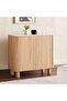 Gwetto Shoe Rack 8 Pairs With 2 Door Veneer - Natural