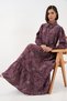 Women's Belted Hijab Dress 1511 - Burgundy - 2