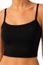 Women's Black Rope Strap Crop Tank Top – Stretchy Fabric Bustier Suitable for Daily and Sports Use - 4
