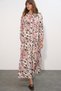Women's Lilyum Fabric Long Hijab Dress 1513 - Pink - 3