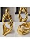 3-Piece Gold Statue Decor, Thinker Abstract Art Resin Sculpture for Home, Living Room, Office Decoration - 7