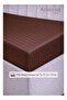 3-Piece Striped Microfiber Fitted Sheet Set Super King 200x200cm, Chocolate Brown - 6