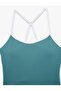 Crossed Straps Ribbed Sleeveless Slim Fit Sports Bra - 4