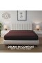 1-Piece Microfiber Fitted Sheet Striped, Color: Chocolate, Queen (150×200 cm), Soft Fabric Deep Pocket - 6