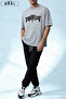 Trust Problem Printed Oversized Unisex T-Shirt Tracksuit Set - 4