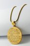Gold Color Ayetel Kürsi and Felak-Nas Written Spiritual Design Italian Chain Stainless Steel Necklace - 2