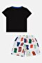 Toddlers Boy 2 Pcs Graphic Print T-Shirt And Shorts Set, Multicolor - 3