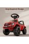 Roviq Kids Jeep Push Car with Music, LED Lights, Backrest, Wheels - Toddler Ride-on Toy (Red) - 4