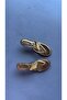Arel Gold Wrinkled Leather Flip Flops with Heels - 5