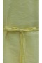 Lace Detailed Spanish Sleeve Lined Belted Tulle Voile Skirt Set - Yellow - 7