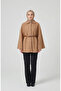 Bouquet Fabric Belted Winter Poncho 2233-04 Milk Coffee - 3