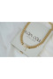 Kol532 Thick Gourmet Zinc Necklace with Zircon Stone Lock Clasp (Thickness 8 mm) - 3