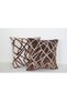 Coffee Cream Geometric Patterned Chenille Cushion Cover Set of 2 - 3