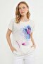 Floral Printed Crew Neck Casual T-Shirt