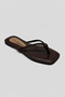 Women's Genuine Leather Flip-Flops Brown Casual Slippers Size 35-42 - 2