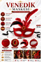 Venetian Mask Velvet Feathered with Stones Red Halloween Halloween Party Accessory - 2