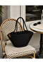 Women's Handmade Black Straw-Looking Knitted Bag – Shoulder and Hand Bag with 3 Size Options, Beach and Daily Use - 3