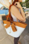Handmade Beach Pool Bag and Hat Set with Bow and Ribbon Multi-Purpose Easy to Clean Washable Decorative Bag and Hat - 7