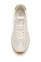 Men's Leather Sneaker Beige Casual Sports Shoes Lightweight Comfortable Casual Walking Shoes - 3