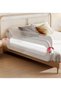 (gg42)1.2M Bed Guard Rail for kids,Button Folding Crib Bed Guard Rail,Toddler Safety Protection Guard,Folding Anti-Fall Beds Mesh Guard Rail,180 °Button Folding,2 Speed Adjustment,for Baby,Elderly - 2