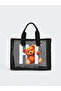 Trendlucky Girl's Beach Bag with Teddy Bear Print and Difference in Color - 2