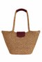 Palma Large Size Straw Shoulder Bag with Genuine Leather Detail, Handmade Beach and Daily Stylish Design Women's Shoulder Bag