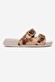 Women's Double Buckle Slippers Ecru Leopard - 2