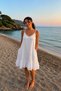 Fh Muslin Pocketed Strap Flounce Dress - 2