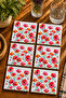 Abstract Floral Modern Set of 6 Coasters - Uv Printing Mdf - 10X10 cm