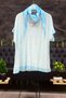 Spiral patterned imported blouse with shawl