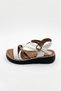 9688 Women's Bronze Detailed Thin Cross-Strap Sandals - Women's Casual Stylish Sports Sandals - 2