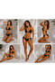 Black solid bikini set