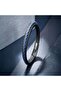 Navy Blue & Black Braided Leather and Titanium Lock Steel Bracelet 18393B8D11 - 4
