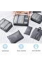 7CS Set Travel Luggage Organizer, Storage Bag Waterproof Traveling Accessories Pouches Clothes Suitcase Packing Organizers (Grey) - 4