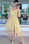 Degaje Floral Chiffon Dress 6Y319