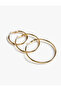 Set of 3 Steel Hoop Earrings - 3