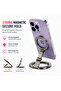 Dual-Sided Magnetic Ring Phone Grip Holder, Adjustable Finger Loop Kickstand - Silver - 4