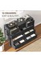 Bedroom Dresser, Modern Spacious Dresser with 10 Drawers and Wooden Top, Sturdy Metal Frame, Bedroom Furniture, Living Room TV Stand for 47-inch TVs - 8
