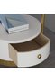 Arc Floor Lamp with Side Table 3-Color Dimmable LED (3000K-6000K) 12W Gold Standing Lamp with Storage Shelf for Living Room Bedroom - 7