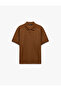 Regular Fit Short Sleeve Cotton Polo Neck T-Shirt - 5